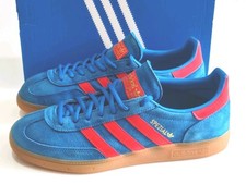 ADIDAS *HANDBALL SPEZIAL* (FX5675) BLUE RED MENS SUEDE TRAINERS UK 9 EU 43 1/3