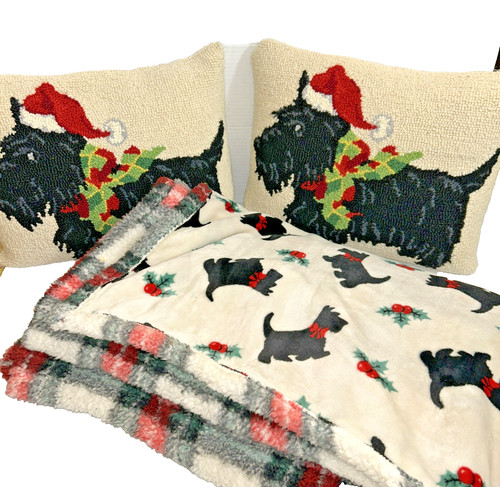 Wool hooked red black - wool,