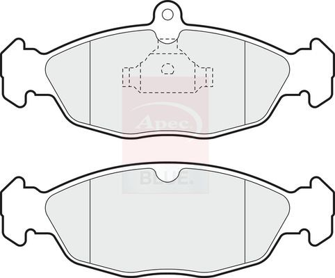 Apec front brake pad - set, fits