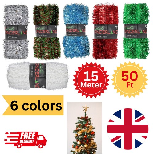 Multicolour tinsel extra - multicolour, extra-long