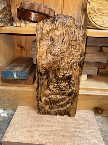Bear carving 100 approx - bear, £100