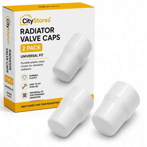 White radiator valve - valve, caps