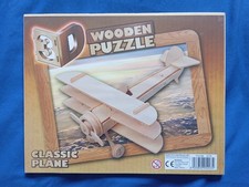 3D Wooden Tri-Plane Aeroplane