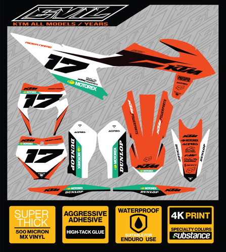 Graphics kit ktm - mx, kit:
