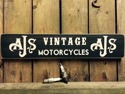 Ajs motorbike sign plaque - motorbike,