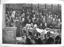 Old Antique Print 1886