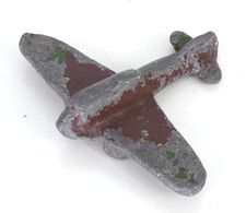 Vintage Dinky Meccano Hawker Hurricane Mini Diecast Plane Lead Very old