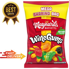 Maynards Bassetts Wine Gums Giant Sweets Sharing Bag, 1 kg