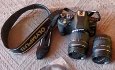 Olympus E-620 DSLR Camera 40-150mm & 14-42mm Lens, USB cable (IS not working)