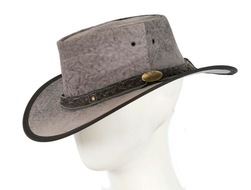 Grey jacaru kangaroo - grey, leather