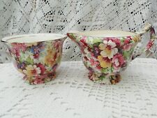 James Kent Du Barry Chintz Milk Jug & Sugar Bowl 1930's 40's
