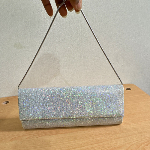 Next silver glitter satin - next,