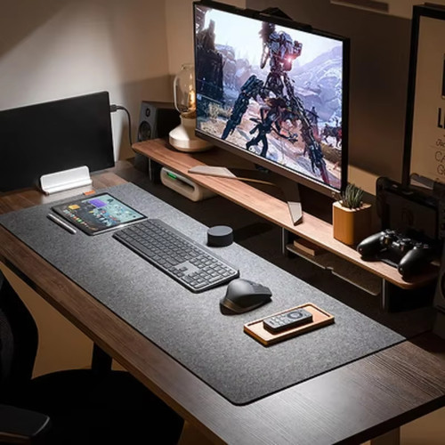 Large wool felt desk mat - desk,