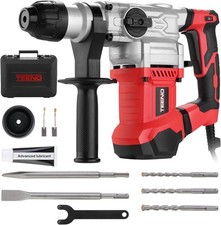 TEENO Hammer Drill, 1500W Rotary Hammer Drill SDS-Plus with Safety Clutch