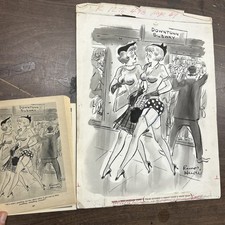 Vintage Ramon Henri Original Comic Art Drawing for Gee-Whiz Man’s Magazines 1960