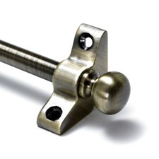 Antique Brass Stair Rods - 3/8" x 36" - Simplicity -  Round Finial