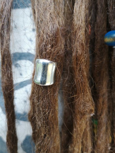 8mm metal dread bead - metal, collar