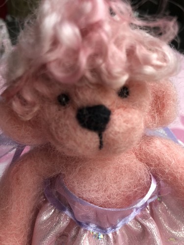 Cute needle felted teddy - cute,