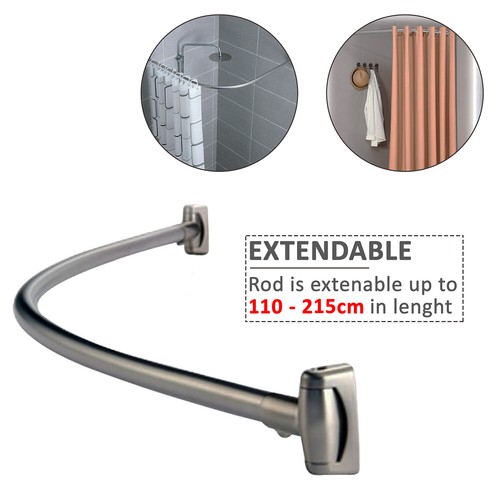 Shower curtain rod rail - rod,