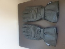 Crane Sports black motorcycle gloves -  Leather, TechTex,  Thinsulate, Size 8