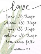 Love Bears all Things Believes all Things Hopes all Things: Wedding Planner, Ver
