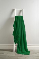 Lisbon Throw 100% Cotton Plain Honeycomb Sofa Bed Cover Throws Blanket