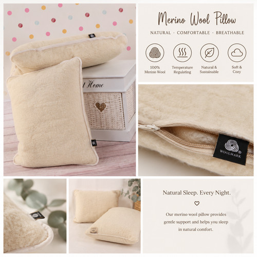 Pack merino wool pillow - pack, of