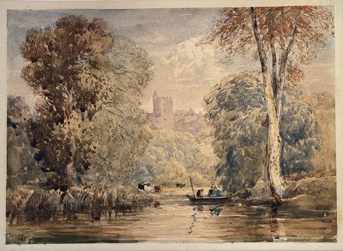 Antique georgian watercolour - antique,
