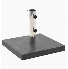 vidaXL Parasol Base Granite 28.5kg Square Black Outdoor Umbrella Holder Stand