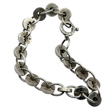Tiffany & Co. 1837 Circle Disc Link Sterling Silver Bracelet 2007 Hallmark