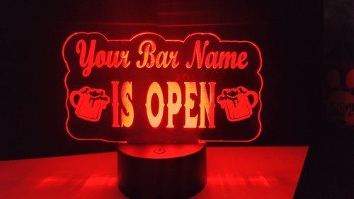 Open bar sign light up - bar,