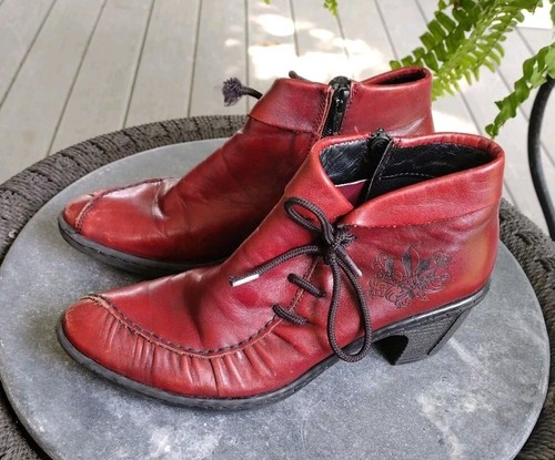 Rieker red ruched - red, anti