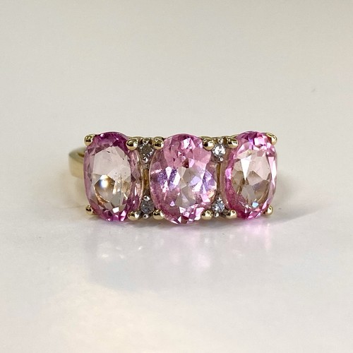 Pink topaz diamond 9ct - pink,