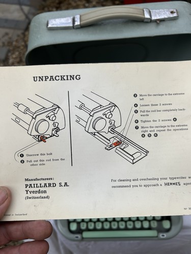 Hermes 3000 1960s - , typewriter