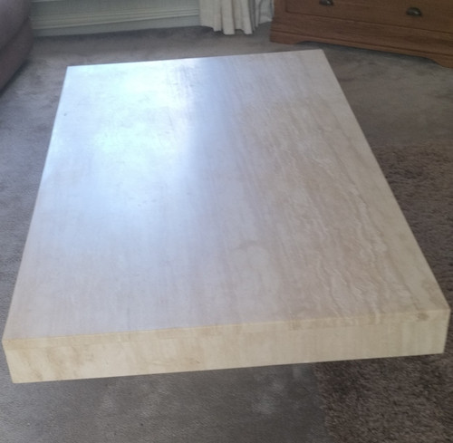 Table beige marble coffee - beige,