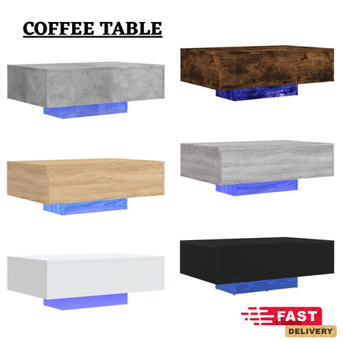 Modern coffee table with led - modern,