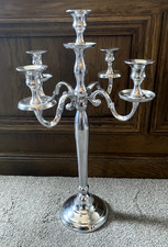 Candelabra Candle Holders 5 arm Candlestick Stand 60cm 23.6in Tall Silver