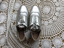 F&F Silver Brogue Shoes Size 6