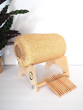 Bobbin Lace Kit Set, Bolster Pillow, Wooden Bobbins and Stand Beginners Friendly