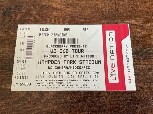 Ticket stub 360 tour - stub,