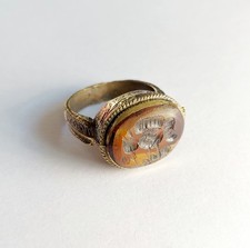 Brass Afghan Ring Carnelian