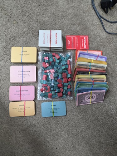 Vintage monopoly spare cards - vintage, monopoly,