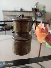 Vintage Carbide Miners Brass Lamp