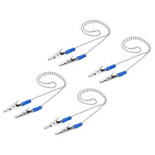 Napkin Chains, 18" 4Pcs Alloy Neck Bib Holder Chain Sun Hat Strap Lanyard, Blue