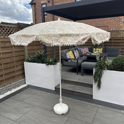 Vintage floral tilt parasol - vintage,