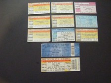 Concert Ticket Stubs (10) Different w/ Clapton Greg Allman