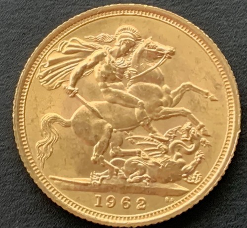 1962 full gold sovereign - full,