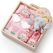 Wooden Baby Girls Gift Set