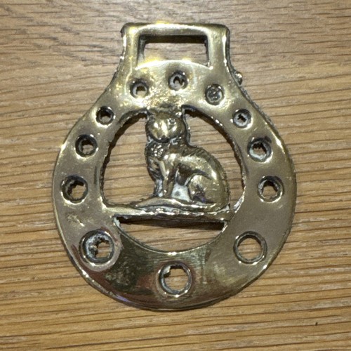 Vintage horse brass medallion - horse,