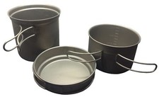 3 pc Titanium Camping  Pans +
